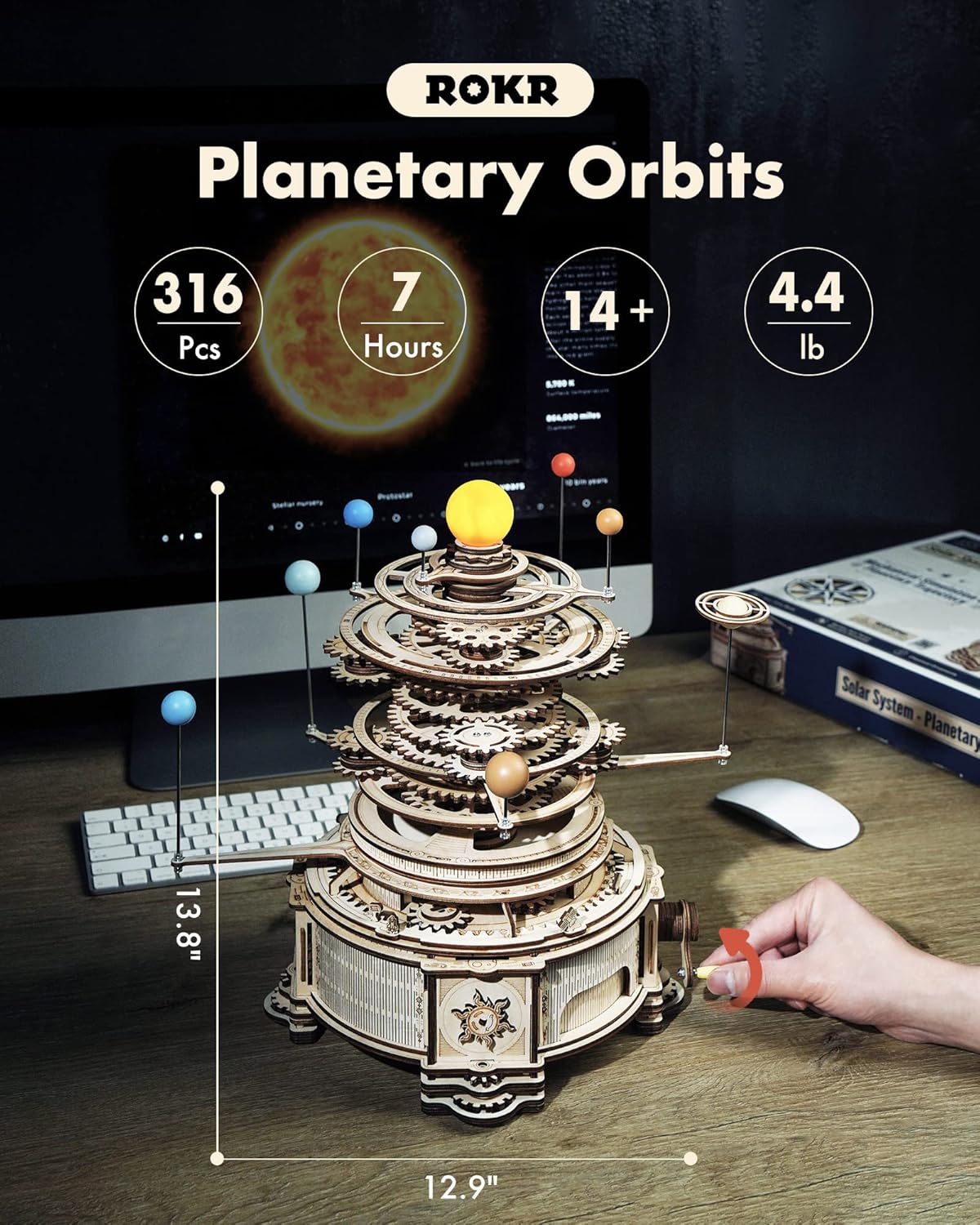 3D Wooden Puzzles for Adults-O - Solar System Orrery incelemesi ve fiyatı