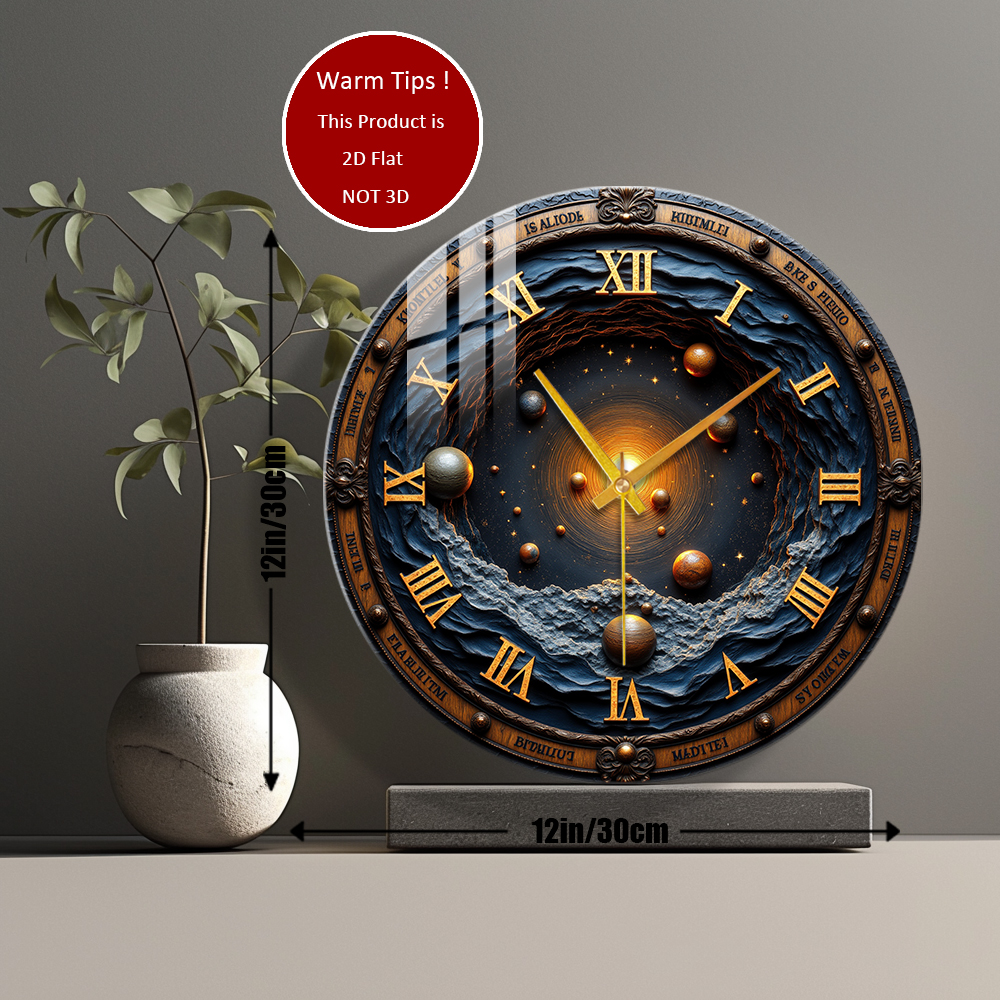 Tempered Glass Wall Clock Cosm - Solar System Orrery incelemesi ve fiyatı