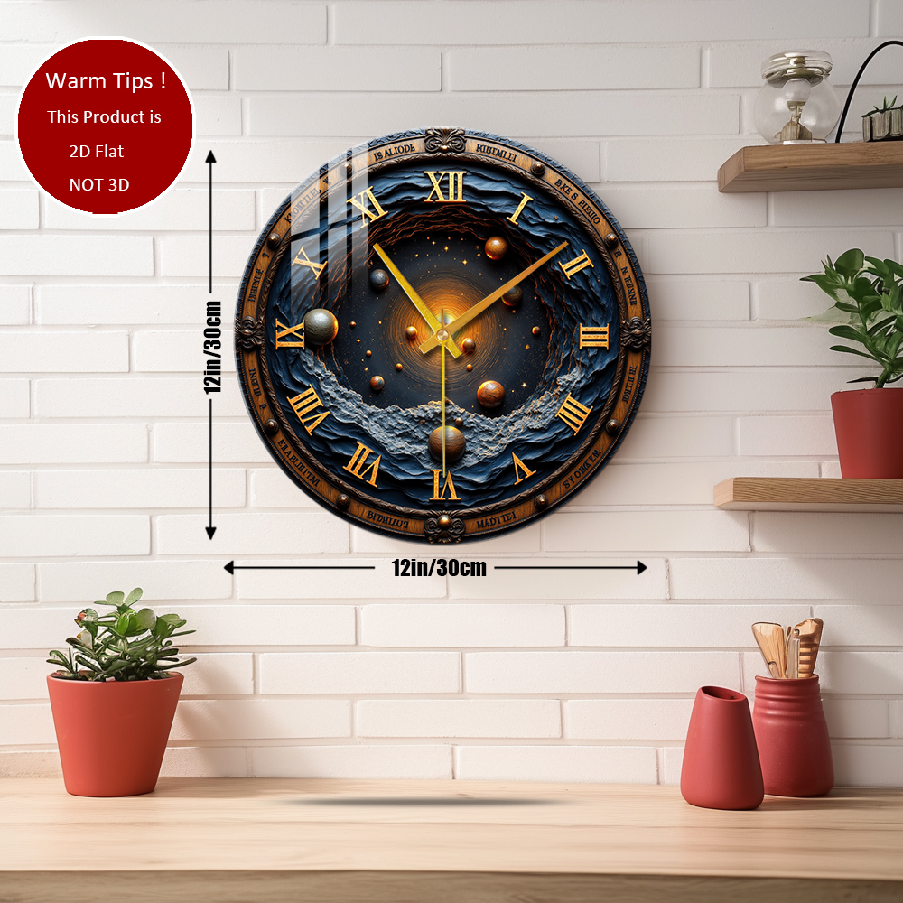 Tempered Glass Wall Clock Cosm - Solar System Orrery incelemesi ve fiyatı