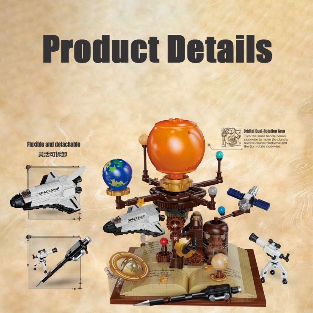 672PCS STEM Building Blocks So - Solar System Orrery incelemesi ve fiyatı
