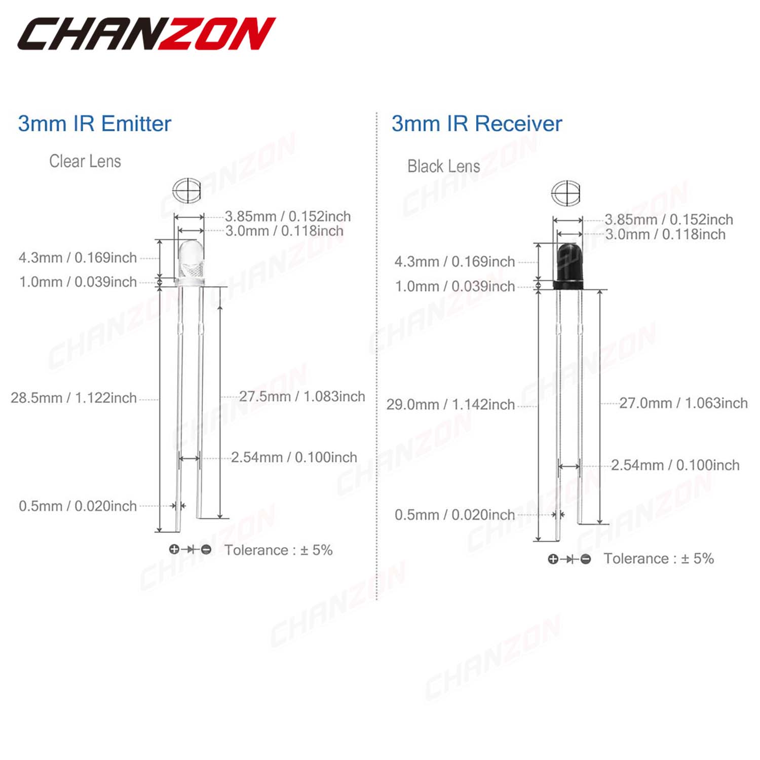 3mm 5mm 10mm IR LED Diode Tran - Science And Hobby incelemesi ve fiyatı